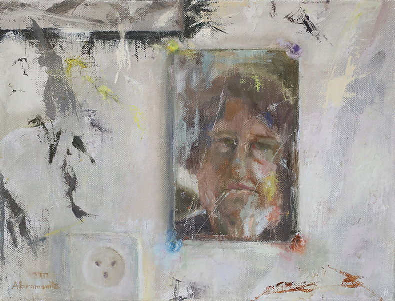 Heddy Breuer Abramowitz "Both Sides (64 Series)" 25 x 40 cm, oil on linen 2019
