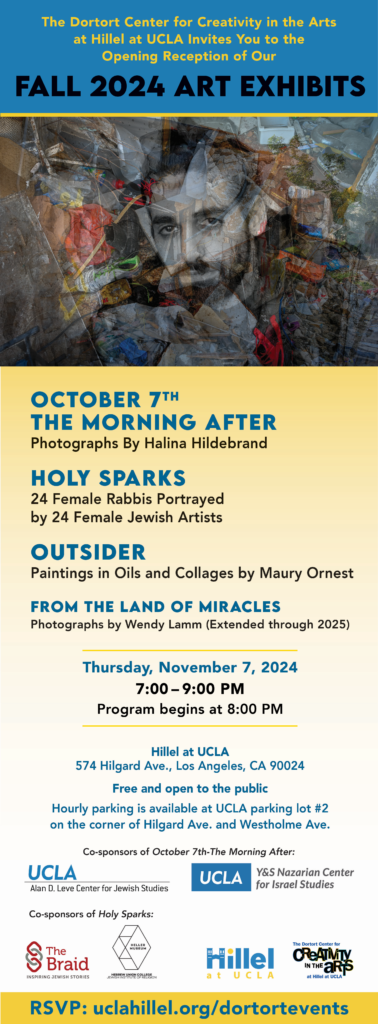 invitation form Hillel UCLA for HUC Holy Sparks tribute to Women Rabbis